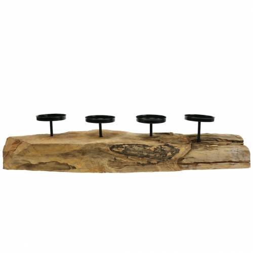Floristik24 Kandelaar voor 4 teak kaarsen 70cm