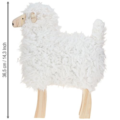 Artikel Houten Schaap Paasdecoratie Schaap Wit Natuurlijk 30x4.5x36.5cm
