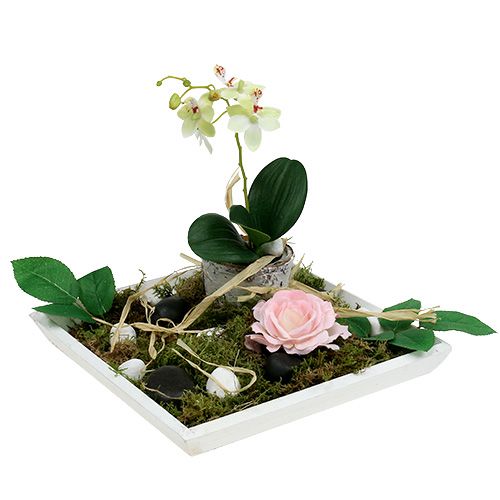 Floristik24 Houten schaal 25 x 25 cm in het wit