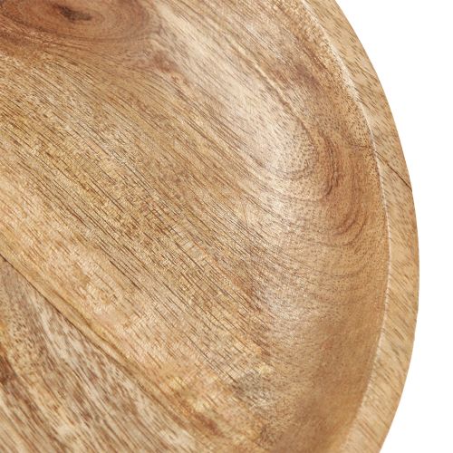 Artikel Houten schaal met voet sierschaal hout naturel zwart Ø25cm