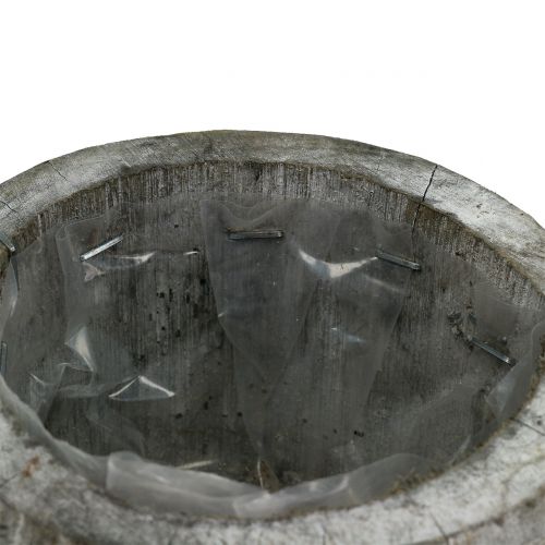 Floristik24 Houten pot voor opplant White wash Ø14cm