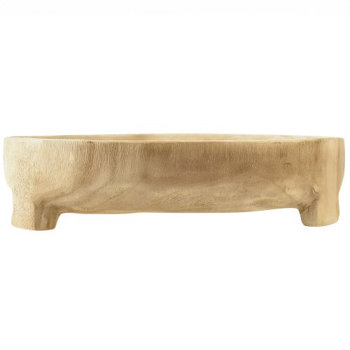 Floristik24 Decoratieve houten schaal met pootjes houten schaal Paulownia Ø36cm