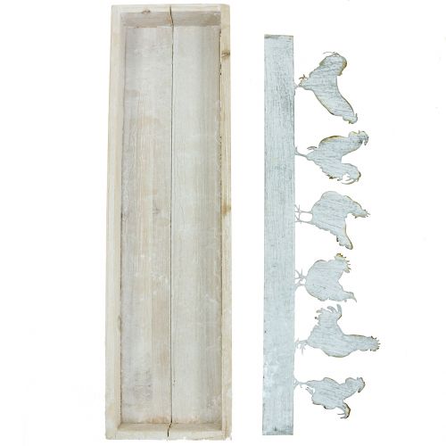 Floristik24 Houten dienblad met decoratieve plugkraan 46cm