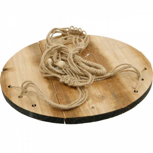 Artikel Plantenschommel, bloemenbakje aan touw, hangmand met macramé Ø34cm L84cm