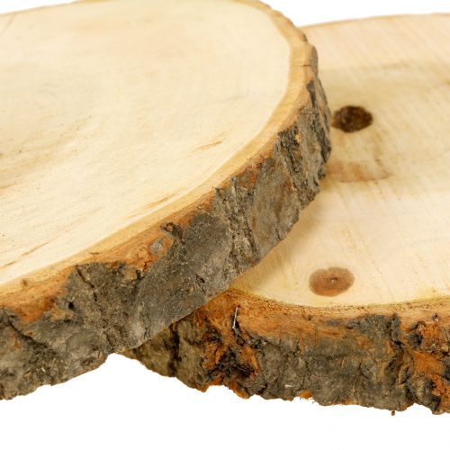 Floristik24 Houten schijf naturel 20cm 2 st