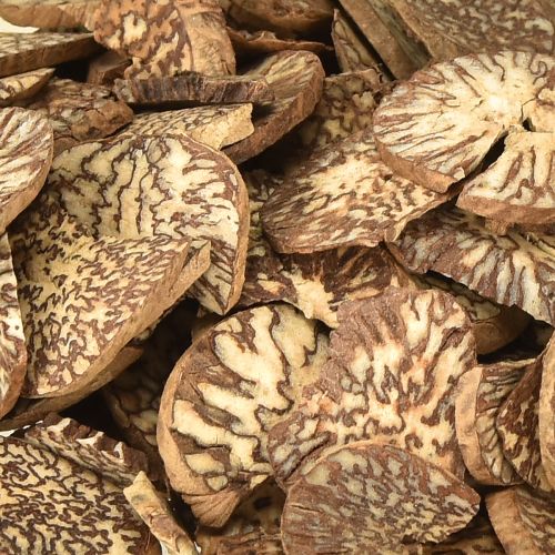 Artikel Houten schijven decoratieve betelnootschijfjes areca 1-3,5cm 300g