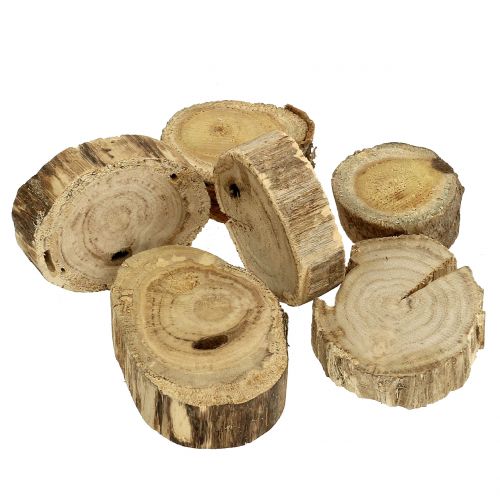 Floristik24 Houten schijven houten ringen naturel 500gr