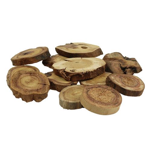 Floristik24 Houten plakjes naturel 6-8cm 500g