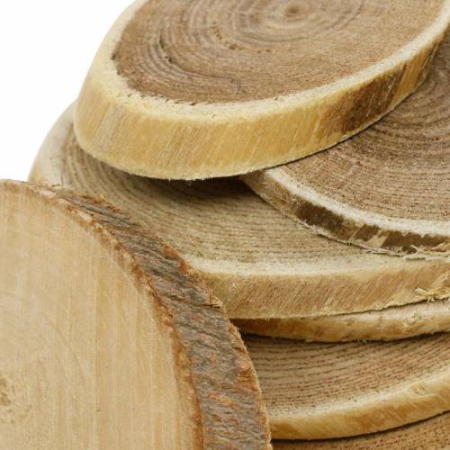 Floristik24 Decoratieve houten schijven ovale natuurlijke schijf Ø4-7cm houten decoratie 400g