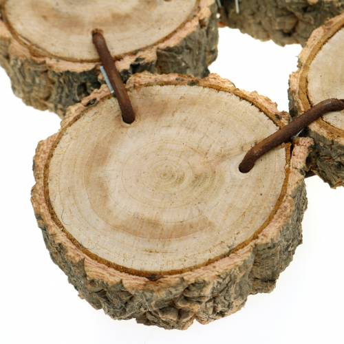 Floristik24 Decoratief dienblad van houten schijfjes, natuur 37×22.5cm