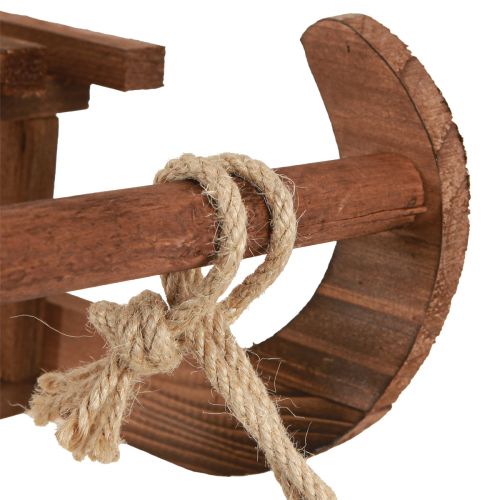 Artikel Houten sleedecoratie winterdecoratie hout in bruin 49,5cm