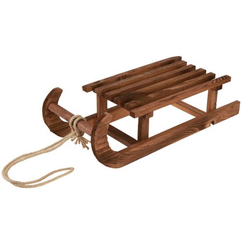 Artikel Houten sleedecoratie winterdecoratie hout in bruin 49,5cm