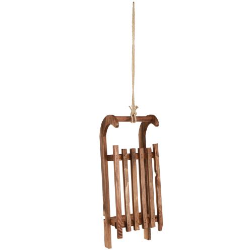Artikel Houten sleedecoratie winterdecoratie hout in bruin 49,5cm