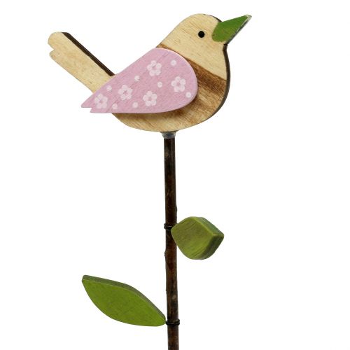 Floristik24 Houten speld vogel gekleurd L30cm 9st