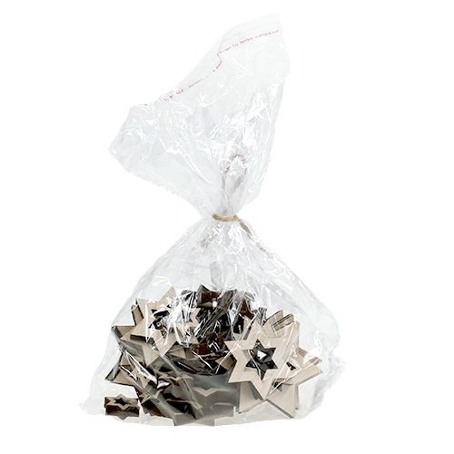 Floristik24 Houten ster mix 2,5cm - 7cm naturel 35st