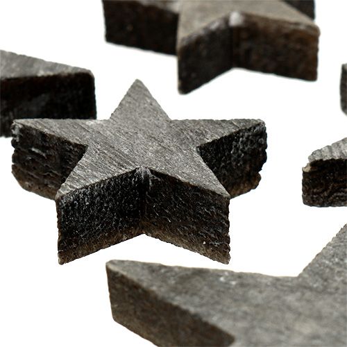 Artikel Houten ster voor het strooien grijs 2,7-5cm 72 st