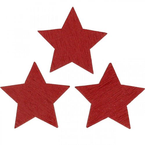 Artikel Houten sterren rode hagelslag Kerststerren 3cm 72st