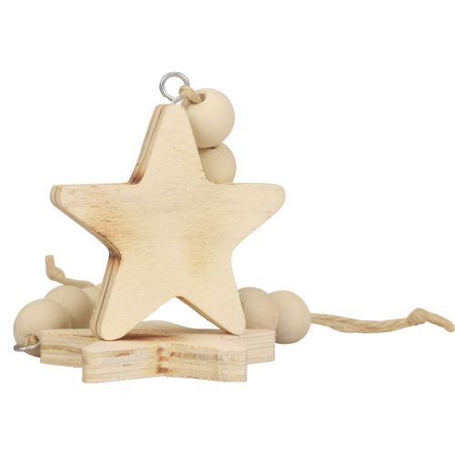 Artikel Houten sterdecoratie decoratieve hanger houten sterdecoratie gebrand 8×8×1cm