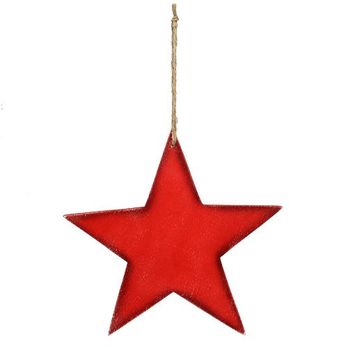 Artikel Houten sterren om op te hangen 30cm rood 3 st