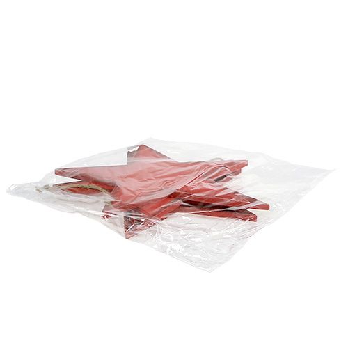 Artikel Houten sterren om op te hangen 30cm rood 3 st