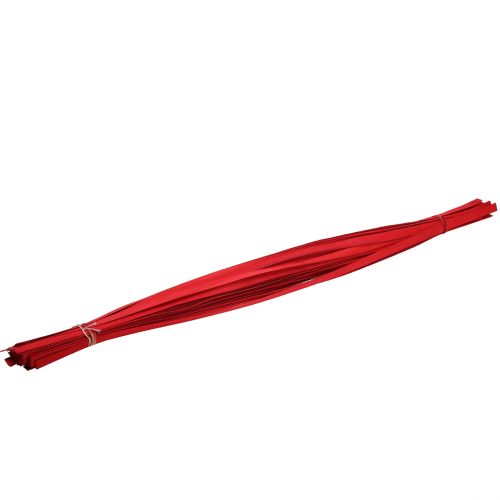 Floristik24 Houten strips gevlochten lint rood 95cm - 100cm 50p