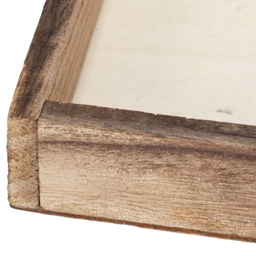 Artikel Houten dienblad, rustiek design, perfect voor huis- of kantoordecoratie, 15 cm, 4 stuks