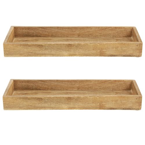 Artikel Houten dienblad rechthoekig decoratief dienblad hout 39×15,5×4cm 2st