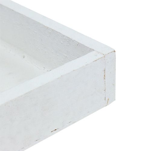 Artikel Houten dienblad wit dienblad vierkant 14cm × 14cm × 3cm 5st