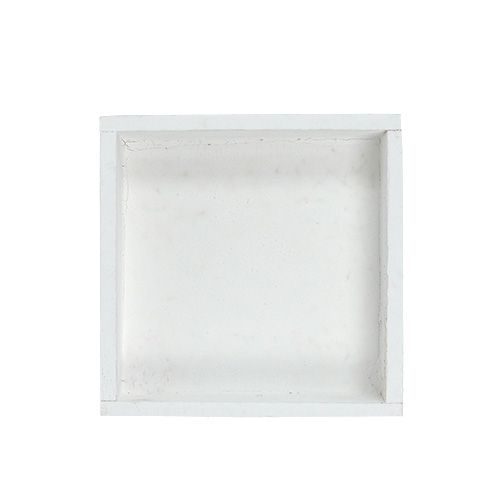 Artikel Houten dienblad wit dienblad vierkant 14cm × 14cm × 3cm 5st