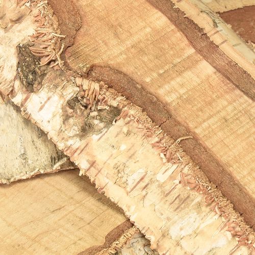 Artikel Houten dienblad met boomschorsdecoratie van berkenhout 25×10×2cm 4 stuks