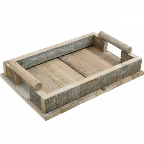 Floristik24 Houten dienblad, tafeldecoratie, dienblad om te decoreren, houtdecoratie 31cm