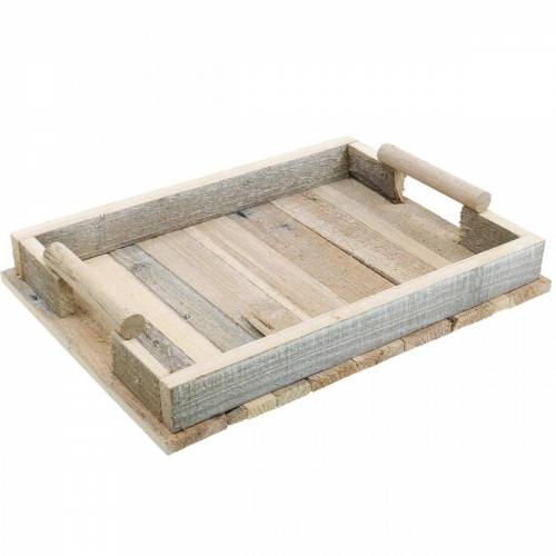 Floristik24 Decoratief dienblad, houten decoratie, houten dienblad, tafeldecoratie 37.5cm