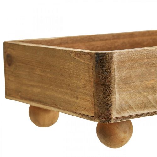 Floristik24 Houten dienblad Rechthoekig decoratief dienblad met pootjes 34×14×7cm