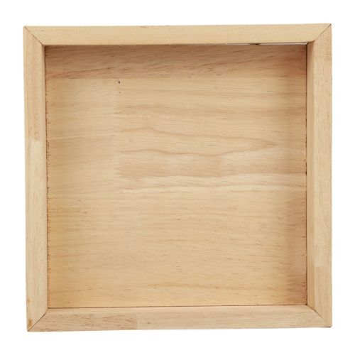 Floristik24 Houten dienblad sierdienblad hout vierkant naturel 25×25×3,5cm