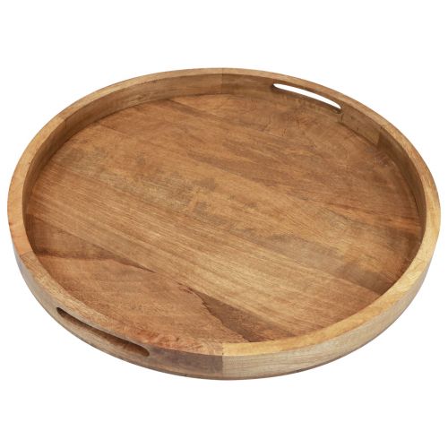Floristik24 Houten dienblad rond dienblad naturel mangohout Ø48cm H4cm