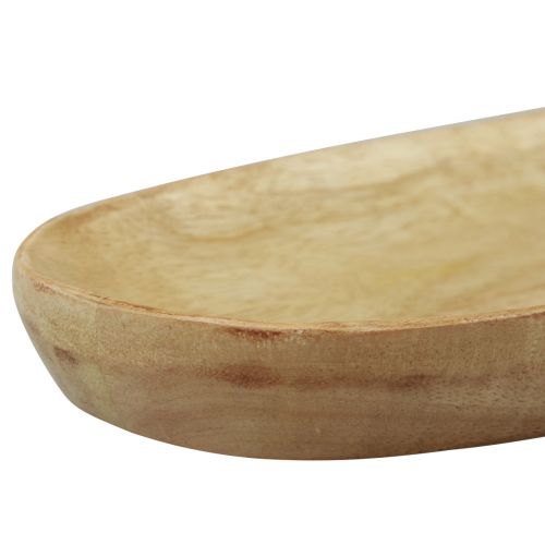 Artikel Houten dienblad ovaal natuurlijk mangohout 28×12×2,5cm