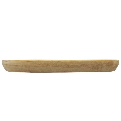 Artikel Houten dienblad ovaal natuurlijk mangohout 28×12×2,5cm