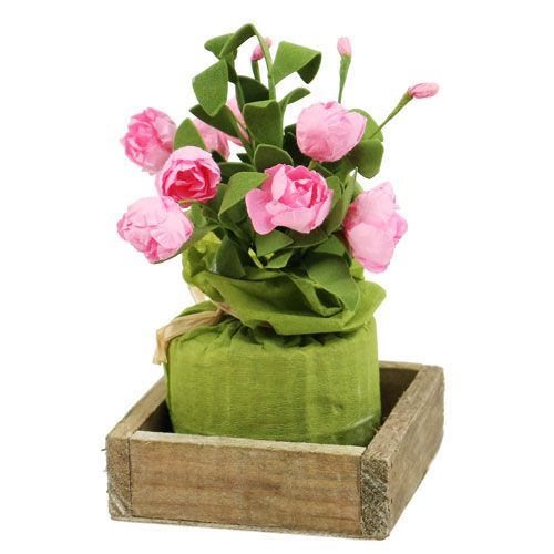Artikel Vierkant houten dienblad vintage look 14×14×3cm 5 stuks