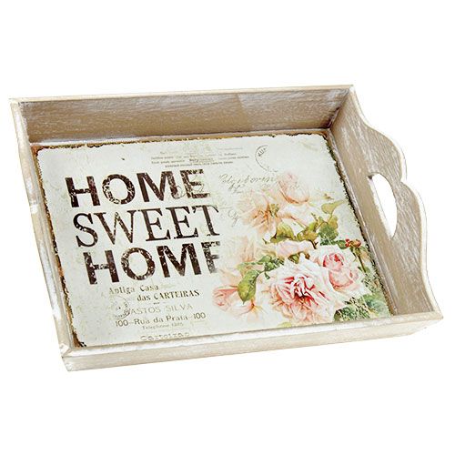 Floristik24 Houten dienblad met tekst Home Sweet Home