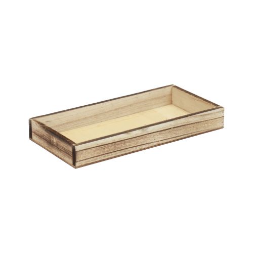 Floristik24 Houten dienblad gevlamd decoratief dienblad tafeldecoratie rustiek 20×10×3cm