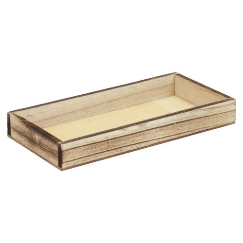 Floristik24 Houten dienblad gevlamd decoratief dienblad tafeldecoratie rustiek 30×15×3cm