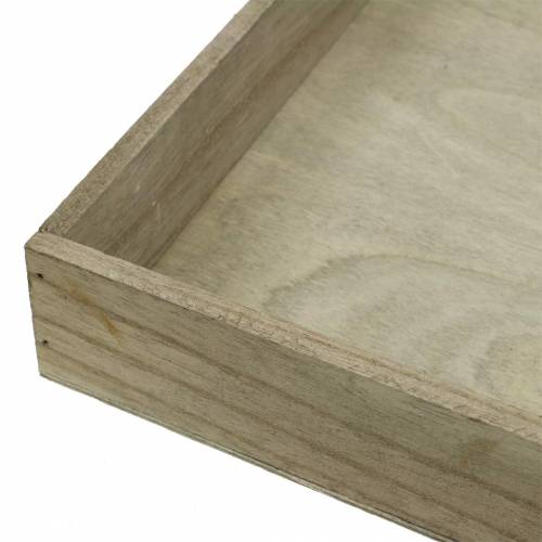 Floristik24 Houten dienblad natuur set van 2 vierkant 40x40/30x30cm