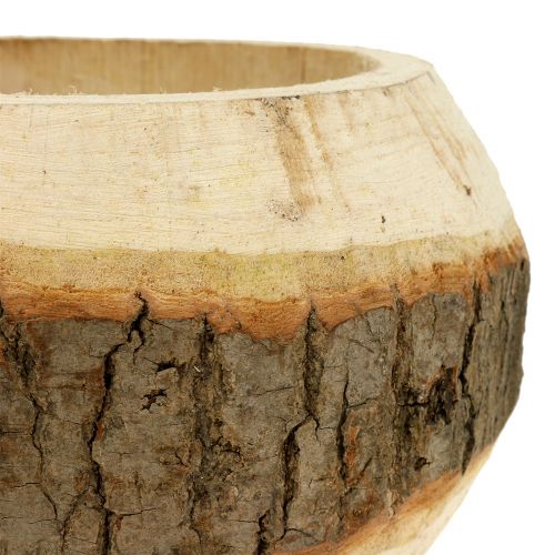 Floristik24 Houten pot voor het planten van de natuur Ø14cm