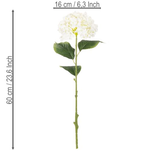 Kunstmatige hortensia met lange steel, kunstbloem 60 cm | Floristik24.nl