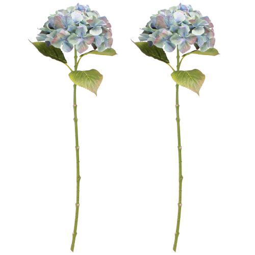 Artikel Hortensia Kunstbloem Blauw Violet Ø18cm L69cm 2st