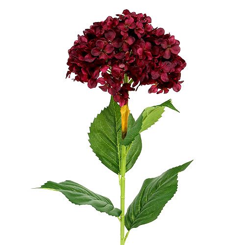 Hortensia kunst donkerrood 80cm 1 stuk