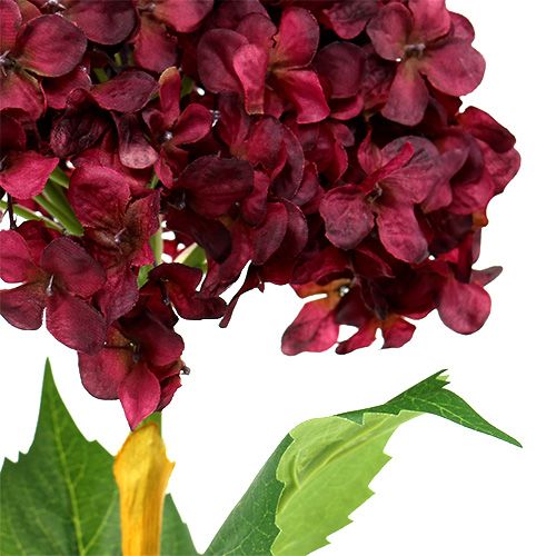 Floristik24 Hortensia kunst donkerrood 80cm 1 stuk