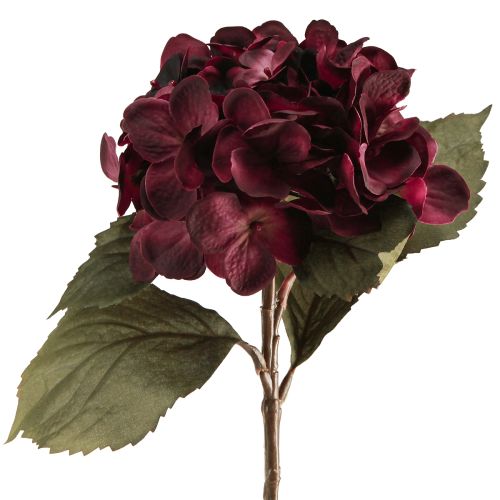 Hortensia kunstbloemen Bordeaux 52cm