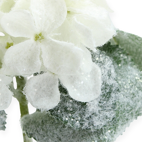 Artikel Hortensia wit met sneeuweffect 25cm