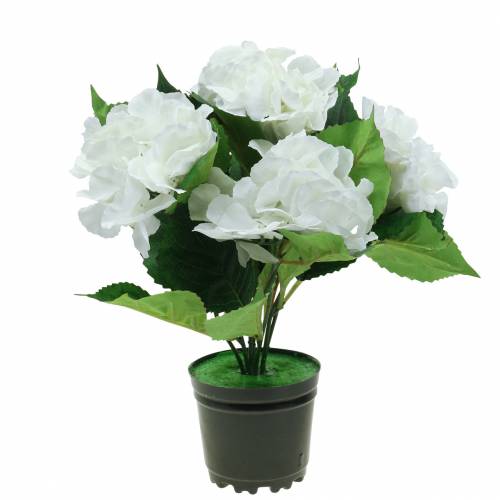 Floristik24 Hortensia in bloempot Kunst Wit 35cm